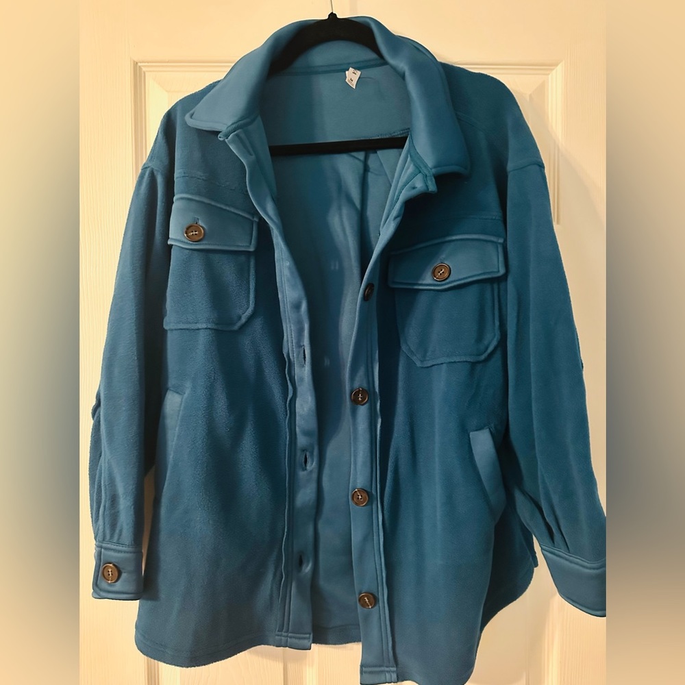 Teal Shacket by Zenana